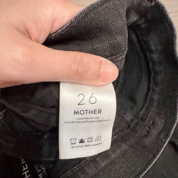 Mother High Waist Dragged Ankle Fray lace Jeans - Picture 7 of 8